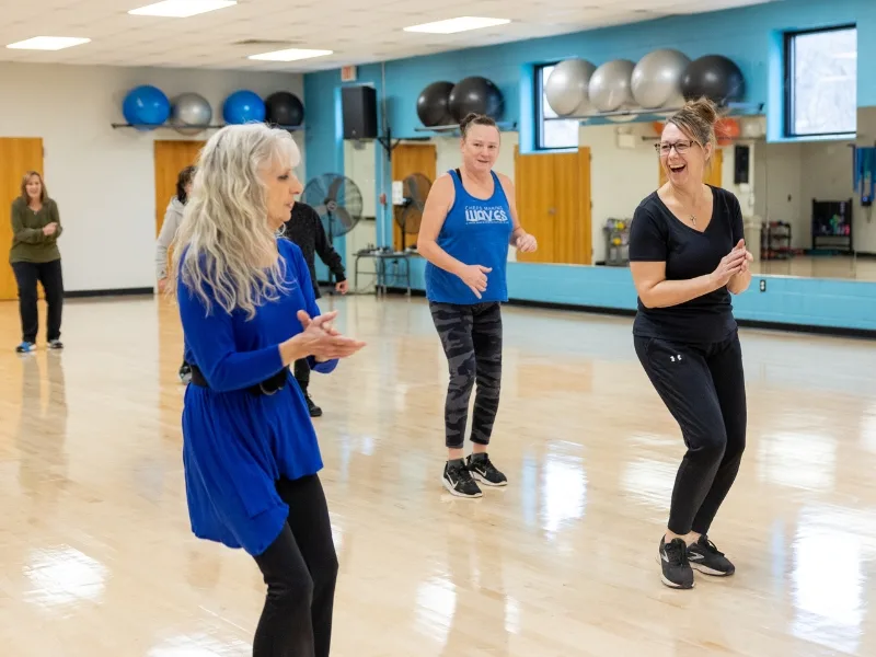 Group exercise studio at Boyertown Y
