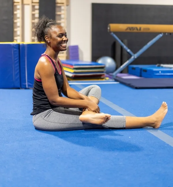 Gymnastics member at Haverford Y's Gymnastics Center