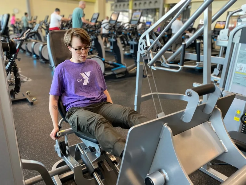 Strength training equipment at Haverford Area Y