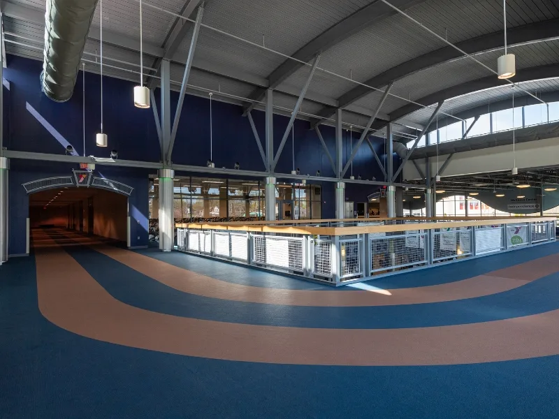 Indoor track at Haverford Area Y