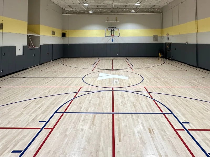 Indoor basketball court at Northeast Family Y