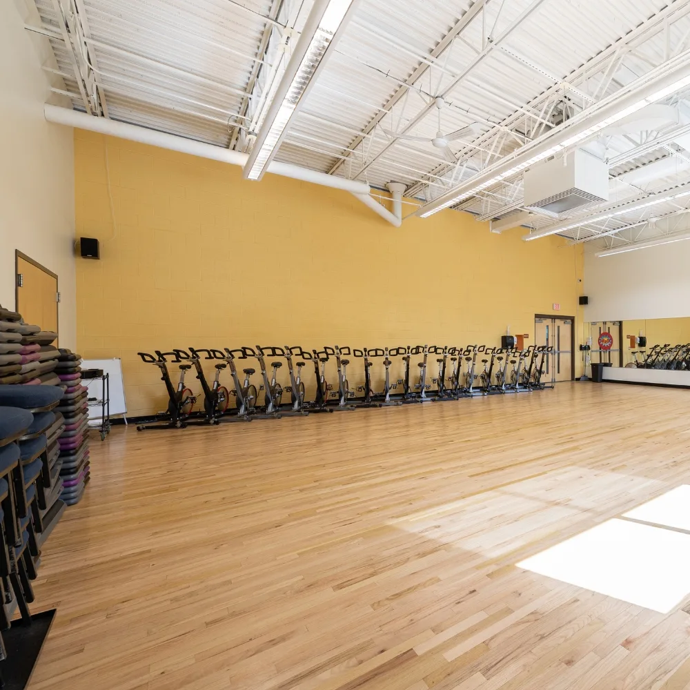 Studio with exercise equipment at Northeast Family Y