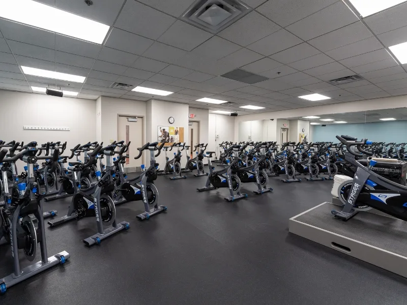 Group exercise studio at Phoenixville Y