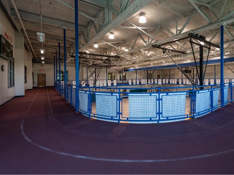 Indoor track at Rocky Run Y