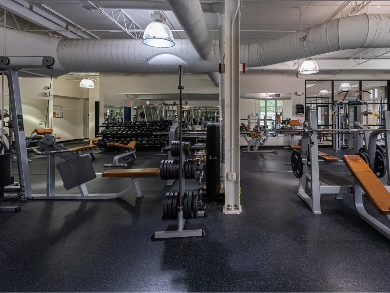 Strength training equipment at Roxborough Y