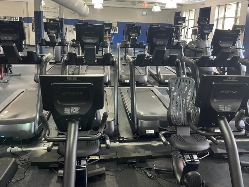 Cardio equipment at Roxborough Y