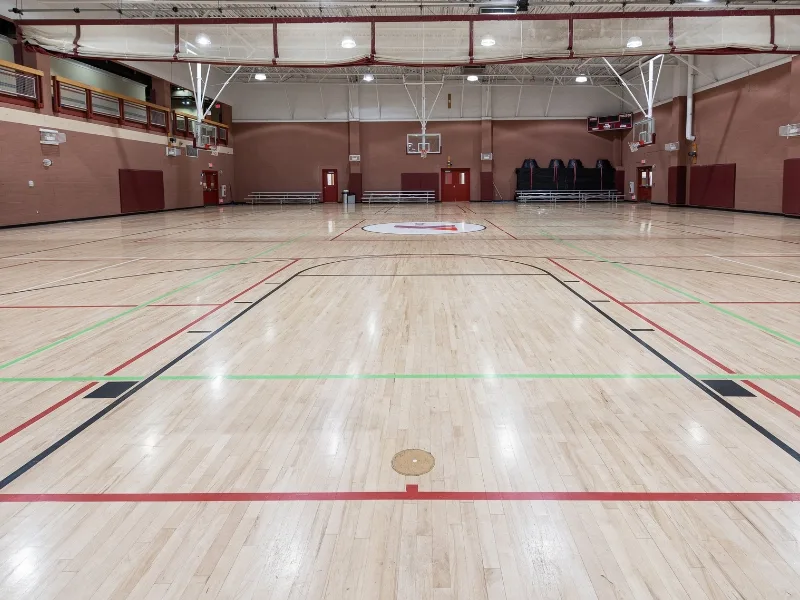 Indoor basketball court at Spring Valley Y