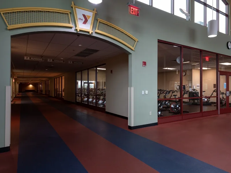 Indoor track at Upper Perkiomen Valley Y