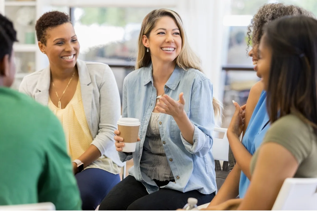 Group of women having a conversation