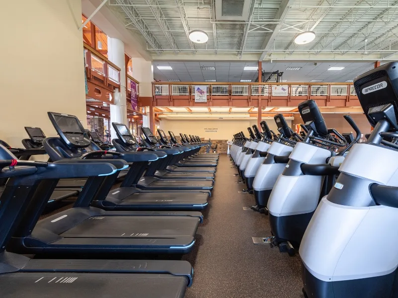 Cardio equipment at Ambler Y