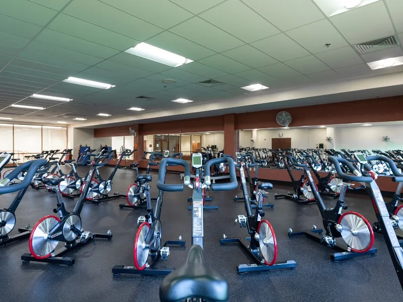 Group exercise studio at Ambler Y