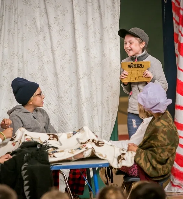 Children performing a play
