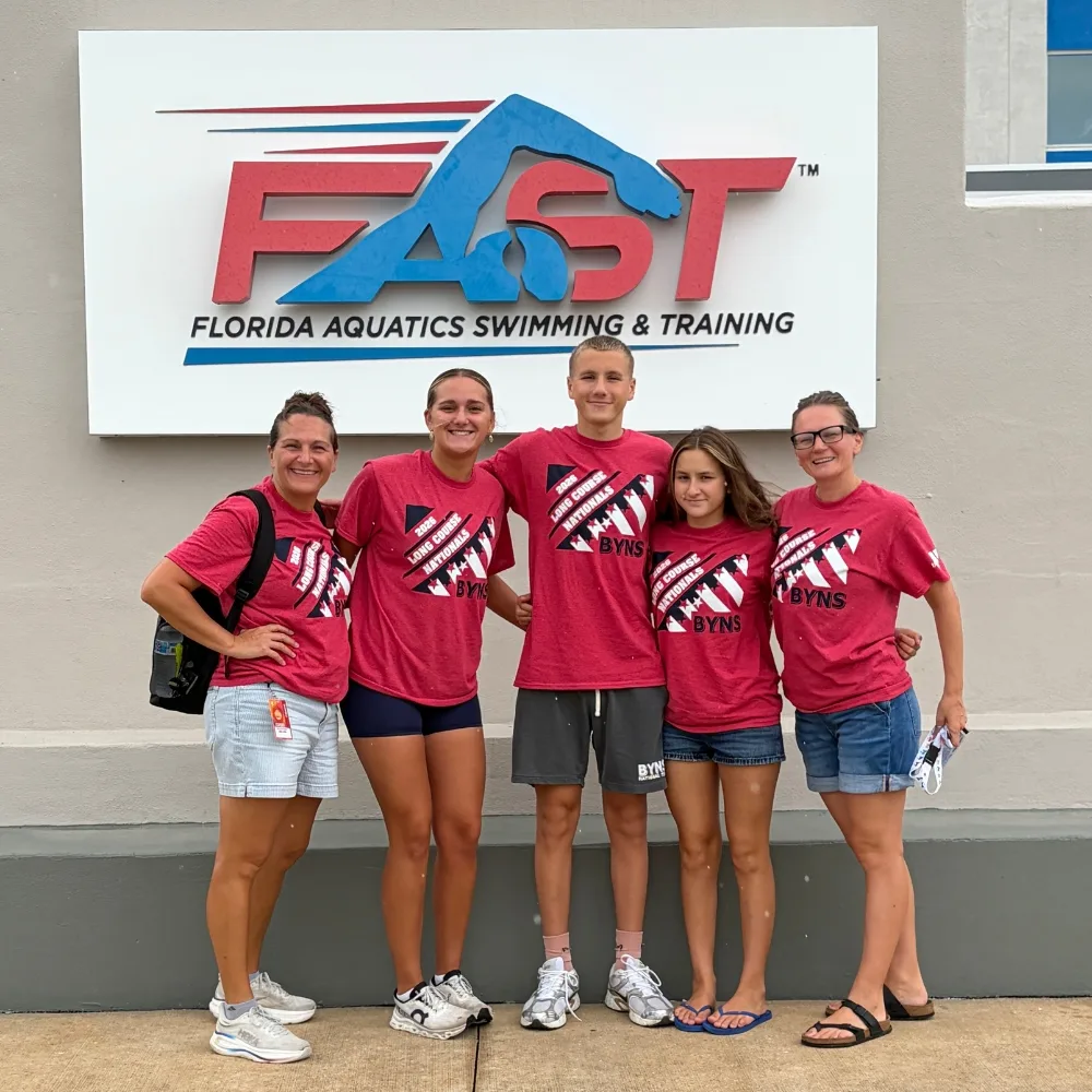Boyertown Y's youth swim team at swim training facility
