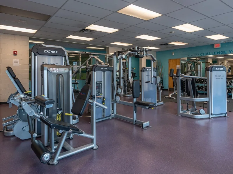 Strength training equipment at Christian Street Y