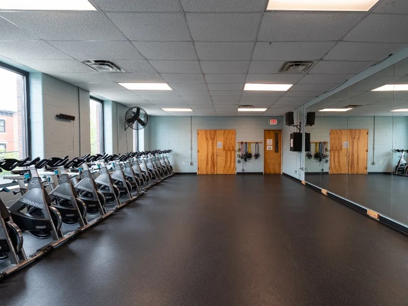 Group exercise studio at Christian Street Y