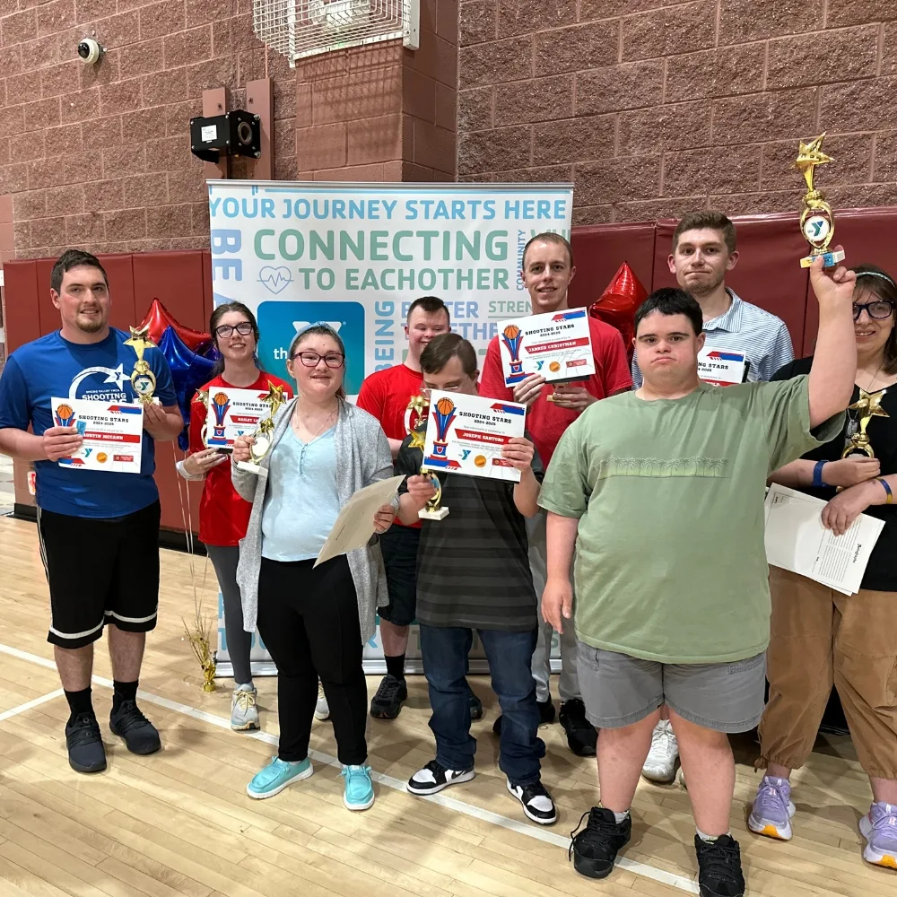 Shooting Stars event inside gymnasium at Spring Valley Y