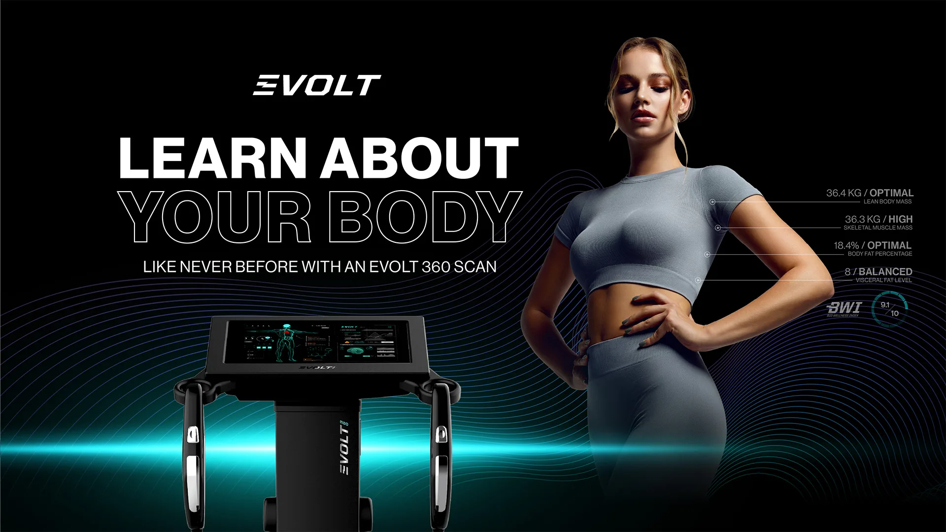 EVOLT. Learn about your body like never before with an EVOLT three sixty scan.