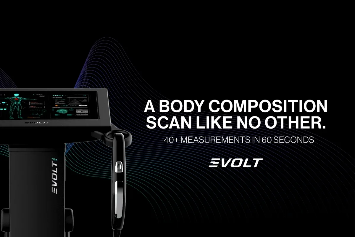 A body composition scan like no other. Forty plus measurements in sixty seconds. EVOLT