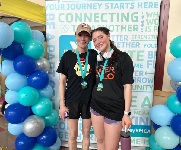 Athletes posing at Tri for the Y event