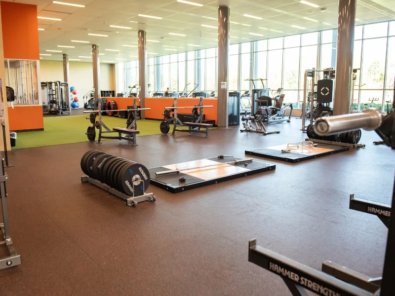 Strength training equipment at Montco Fitness Center