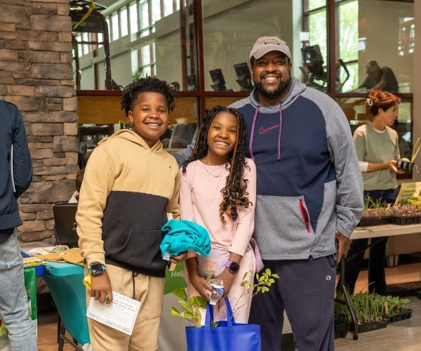 Family at Y's Fun Fest indoor event