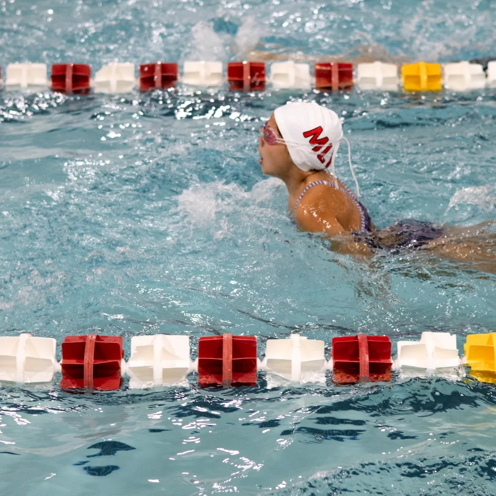 Swim competition at Mount Laurel Y's indoor pool