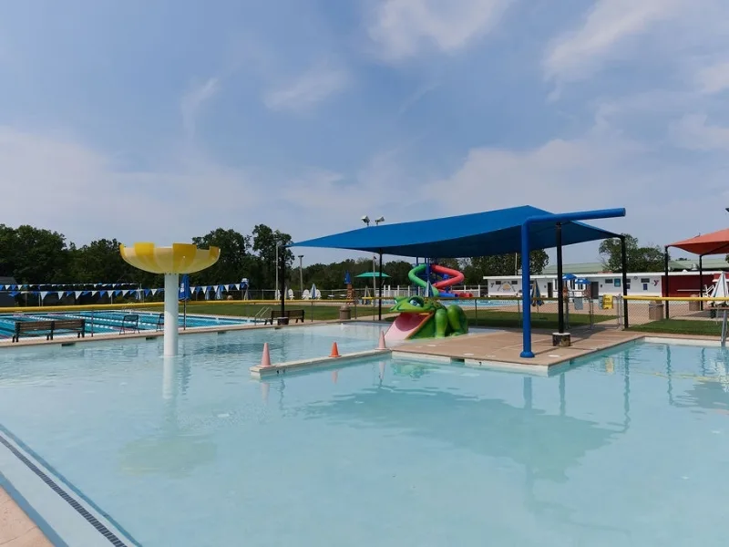 Outdoor pool kids area at Phoenixville Y