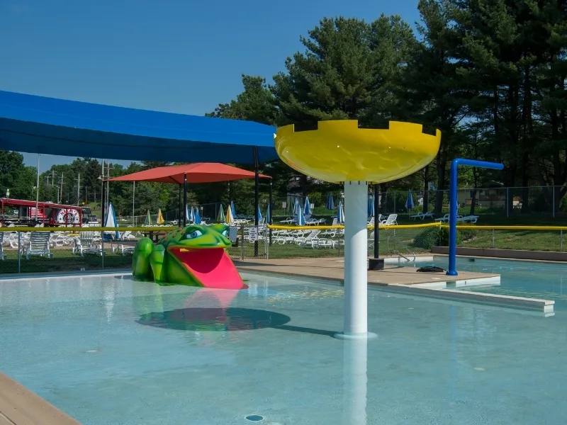 Outdoor pool kids area at Phoenixville Y