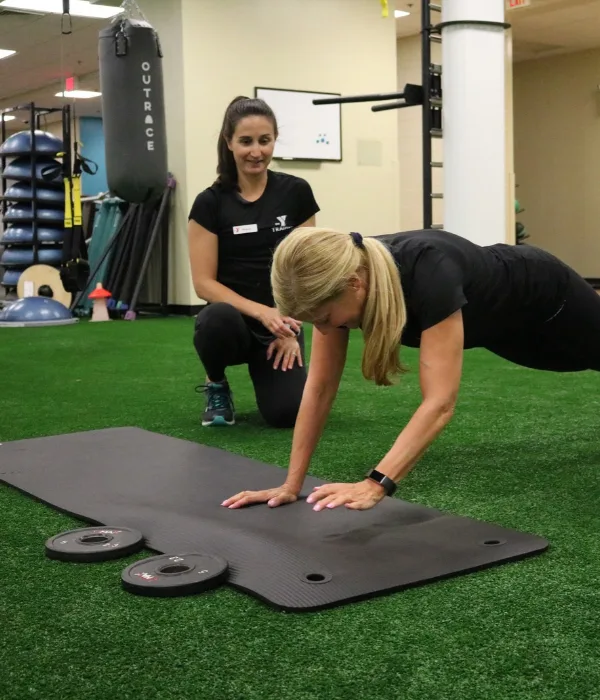 Personal training session at the Rocky Run Y