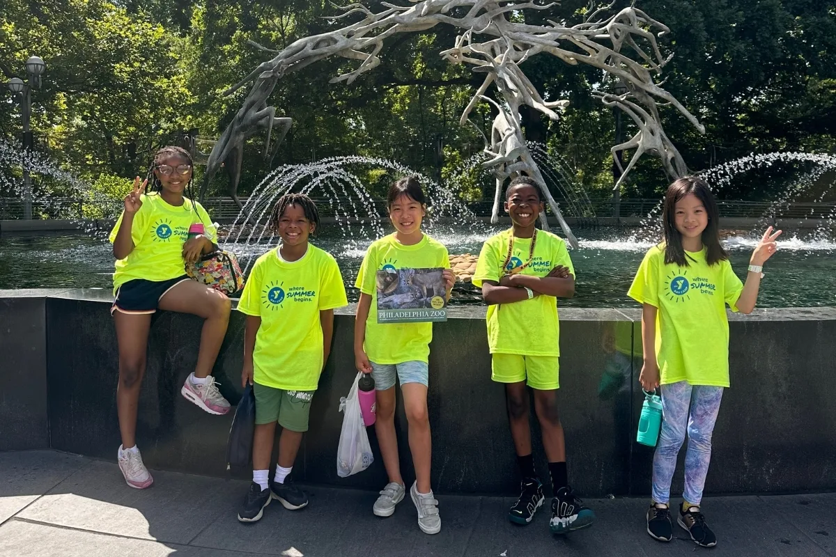 West Philadelphia Y's summer campers on a field trip to Philadelphia Zoo