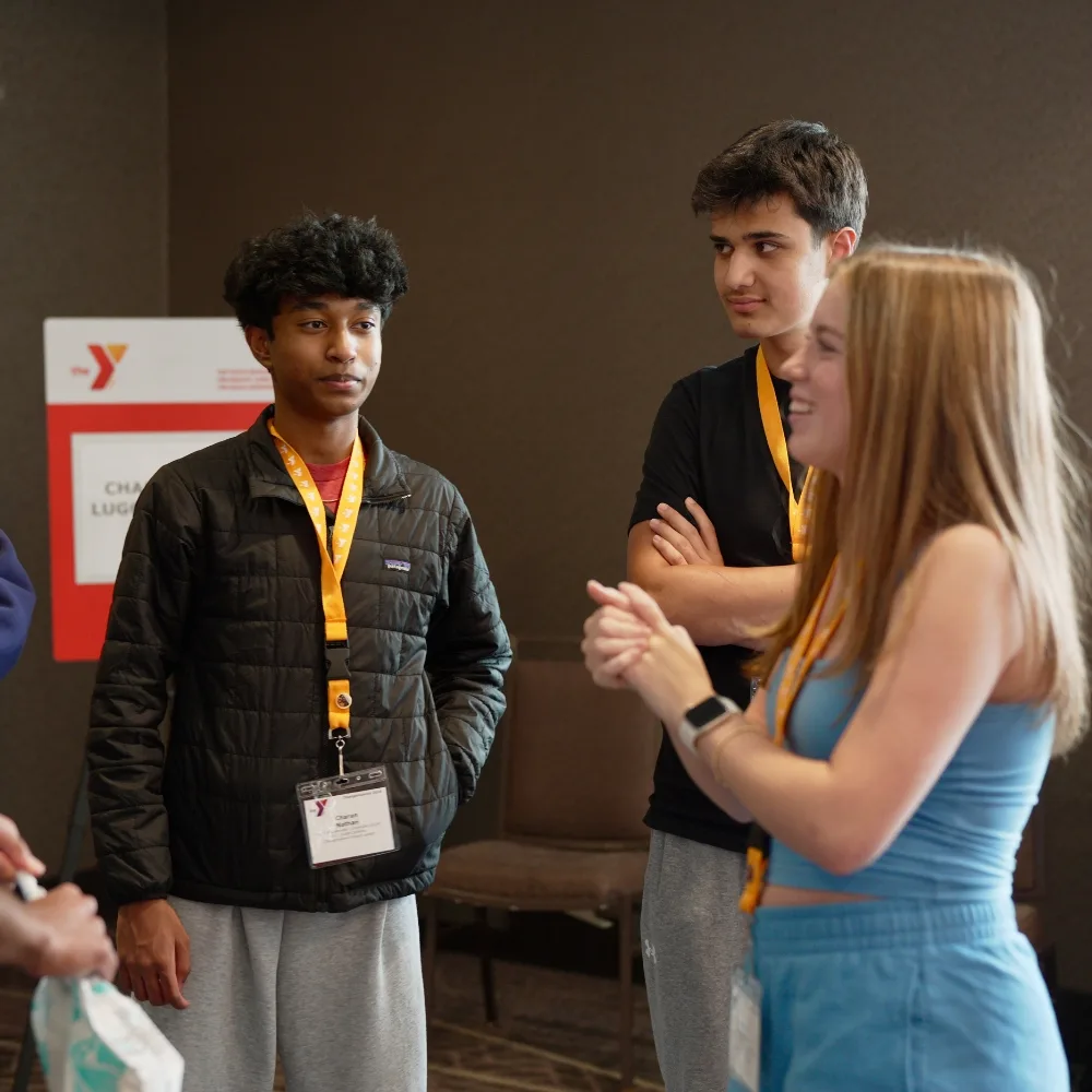 Teens networking at Teen Workforce Development event