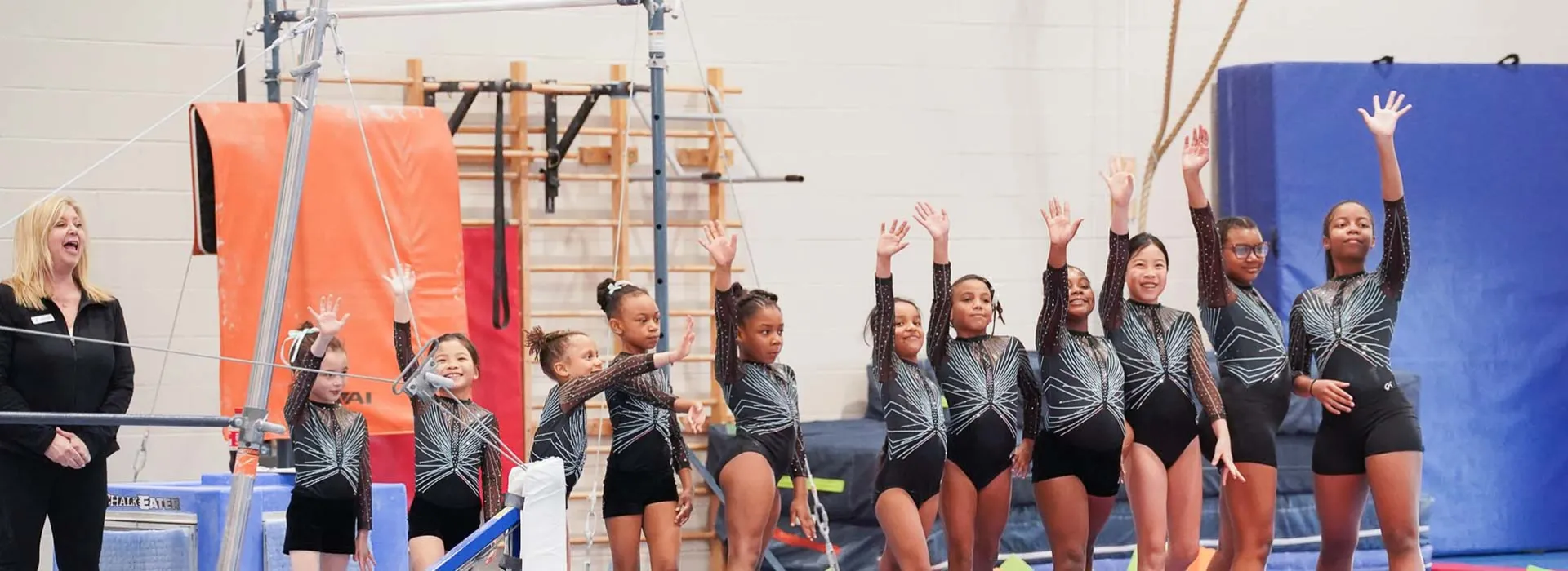 Gymnastics Team Celebrating
