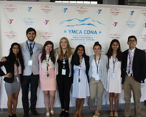 CONA delegates socializing