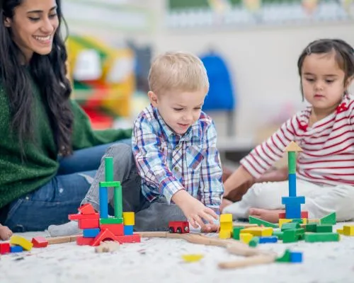 Toddler playing