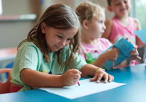 Preschool kid drawing